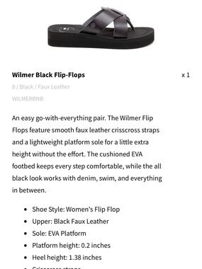Rocket Dog Wilmer Black Platform Flip-Flops